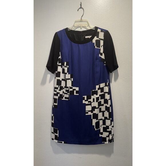Trina Turk Dresses & Skirts - Trina Turk Size 6 Geometric Print Avery Shift Dress Multi Color Short Sleeve Fun
